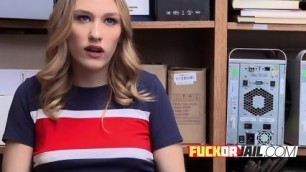 Blonde Rebel Gal Gets Fucked By Guard On A Desk