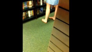Bookstore Flip Flops Candid Feet and Legs