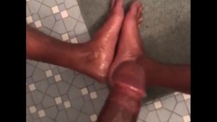 Big Cumshot on Feet by Accident