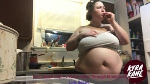 Fat Messy Toast and Jelly BBW Food Stuffing Extended Preview