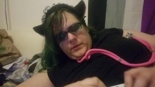 Smoking Fetish Trashy Goth Transgender plus Pink Medical Role Play