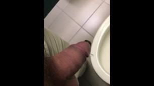 Taking a Big Piss and Jerking my Thick Cock
