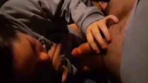 Teen’s first Time ever Sucking Dick, Daddy Coached her through it