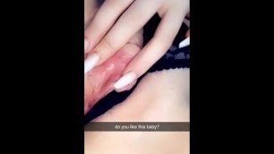 Horny Snapchat Slut Exposes her Pink Teen Pussy