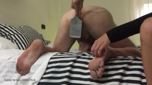 DOGGYSTYLE TICKLING PLEASURE! MILF Tickle Male Soles, Asshole and Balls