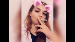 Teen Redhead Smoking on Snapchat