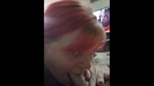 Redhead Giving SLOPPY DEEPTHROAT