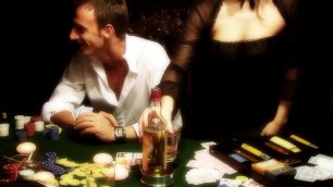 blond bunny get fucked on poker table