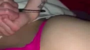 hot amateur blonde babe wife plays with bbc